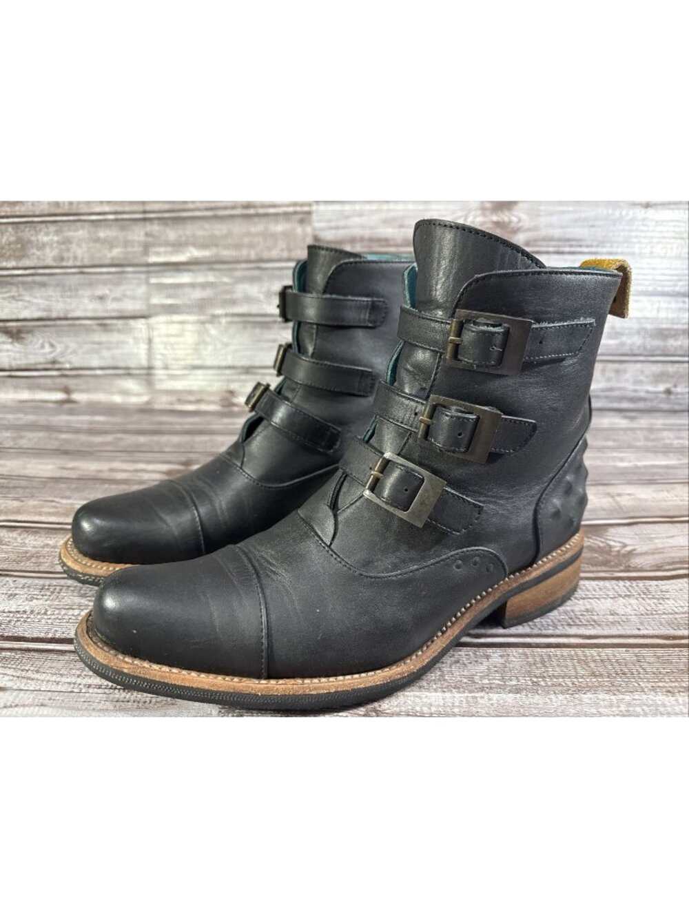 Ps Kaufman no.2045 Leather Chelsea tarmac buckle boot Size 9 B Color Black $399